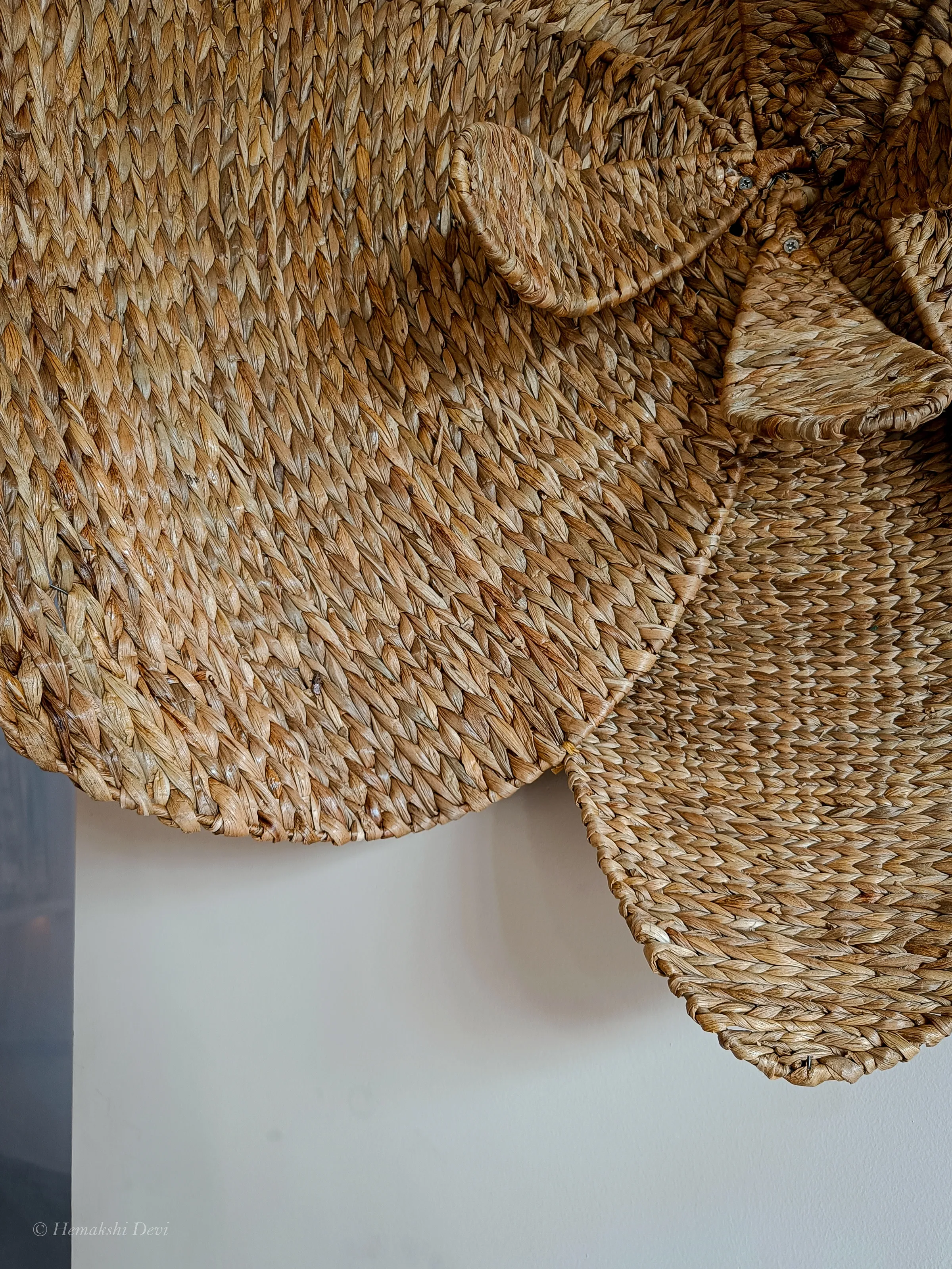 Detail of a meteka-weave wall hanging at Chai Tokari